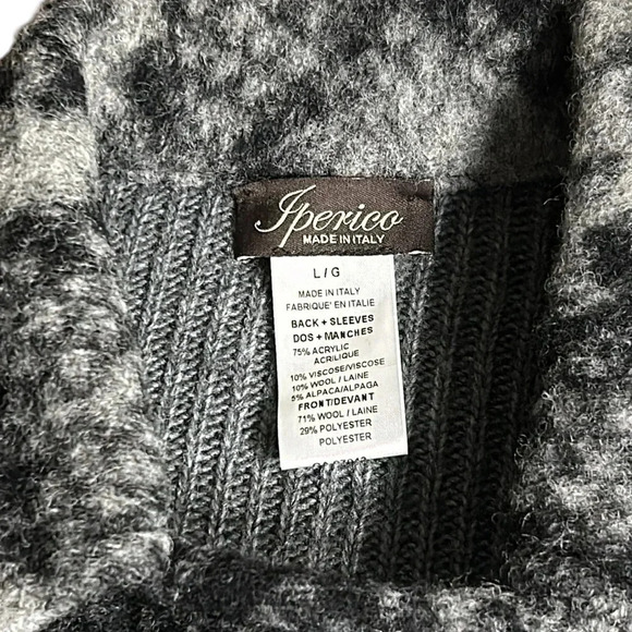 VTG chunky knit wool blend jacket made in Italy ,EC
Asymmetrical zip,rib,M - Picture 5 of 12